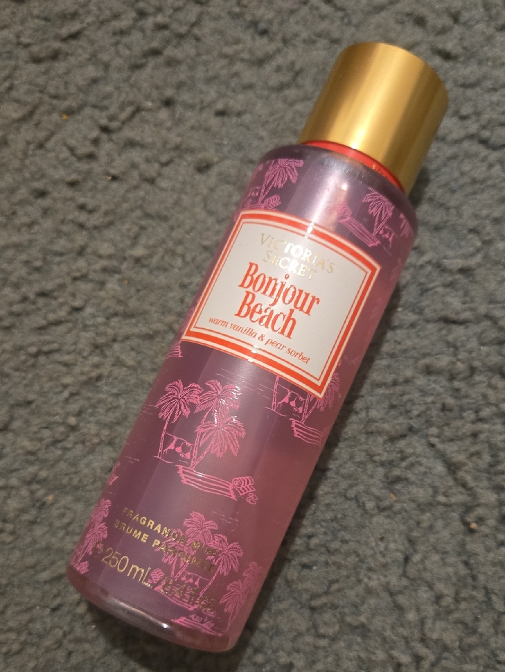 Victoria's Secret Bonjour Beach Fragrance Mist - Pink & Gold